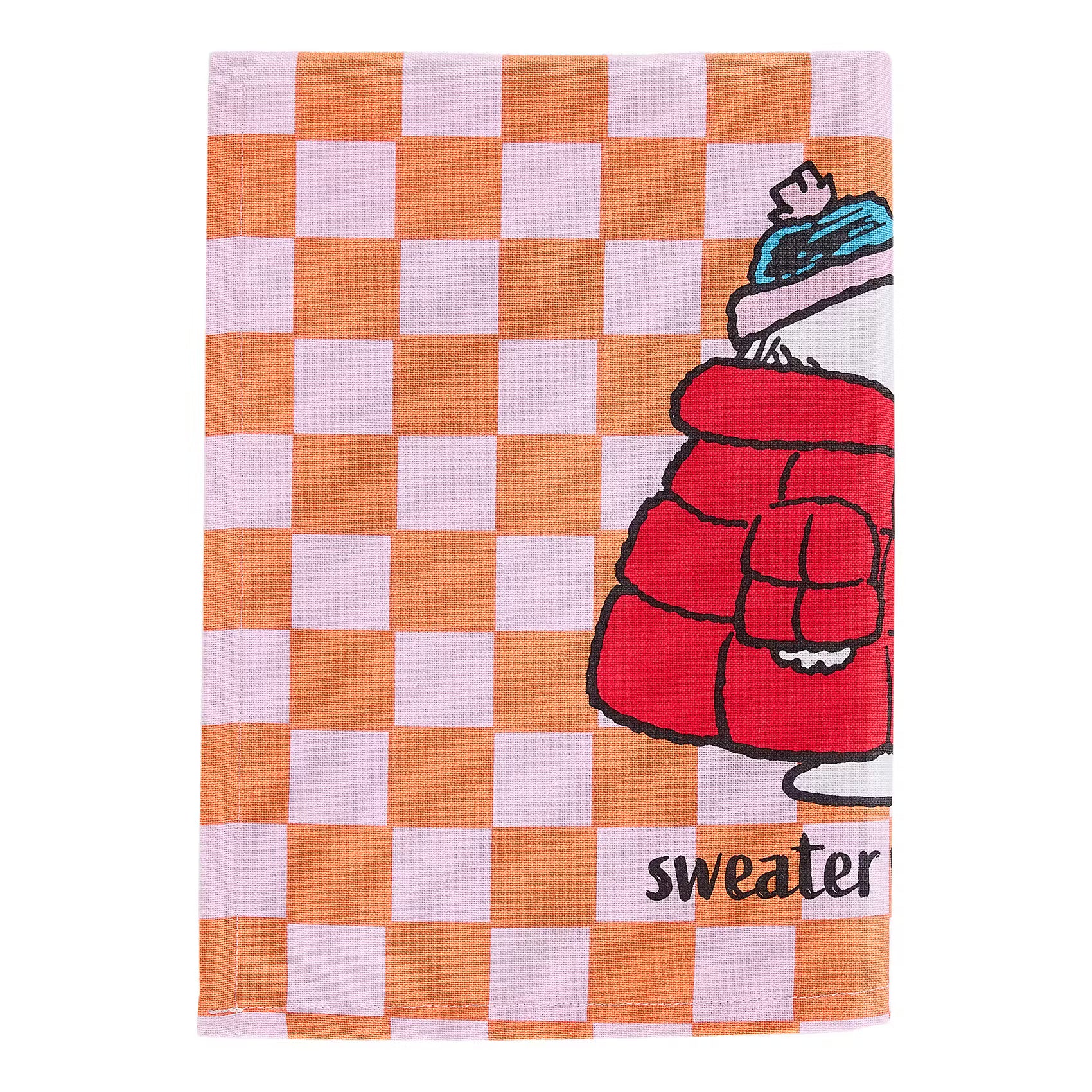 PEANUTS Geschirrtuch Checker Style - Baumwolle - Orange/Rosa
