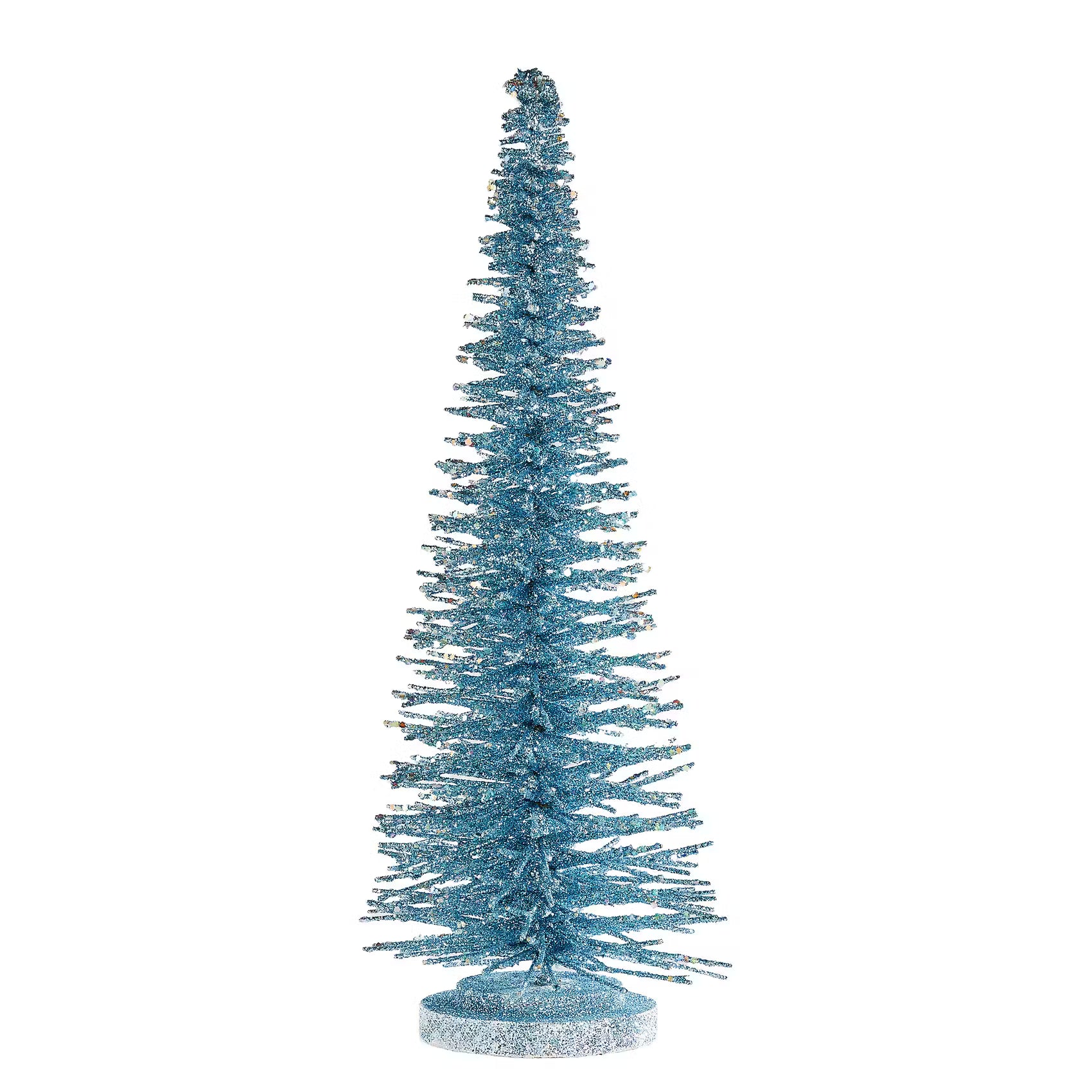 X-MAS Glitter Deko-Tanne - Nylon/Glitzer - Eisblau