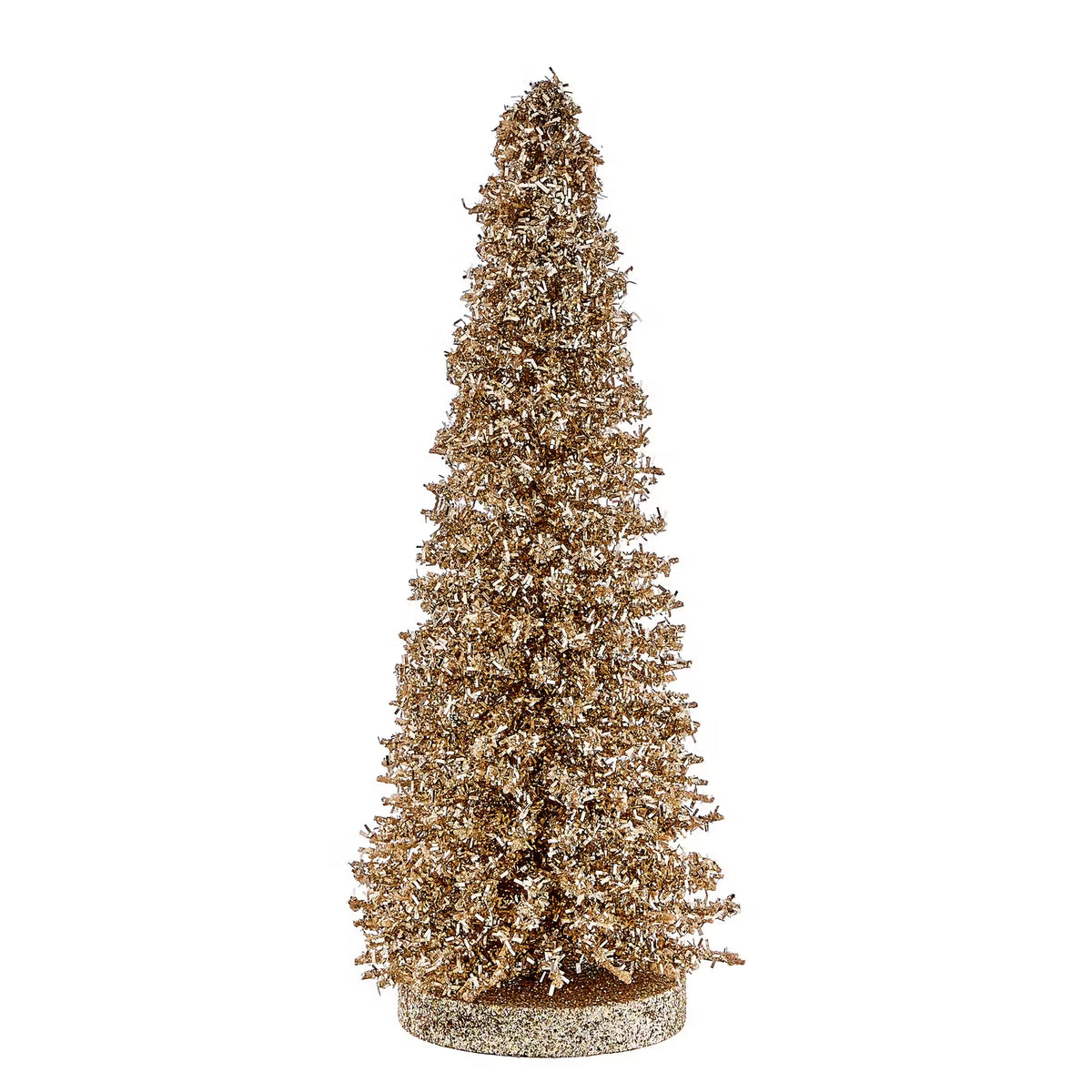 X-MAS Glitter Tanne - Bambus - Gold - Gold - Höhe: 28 cm