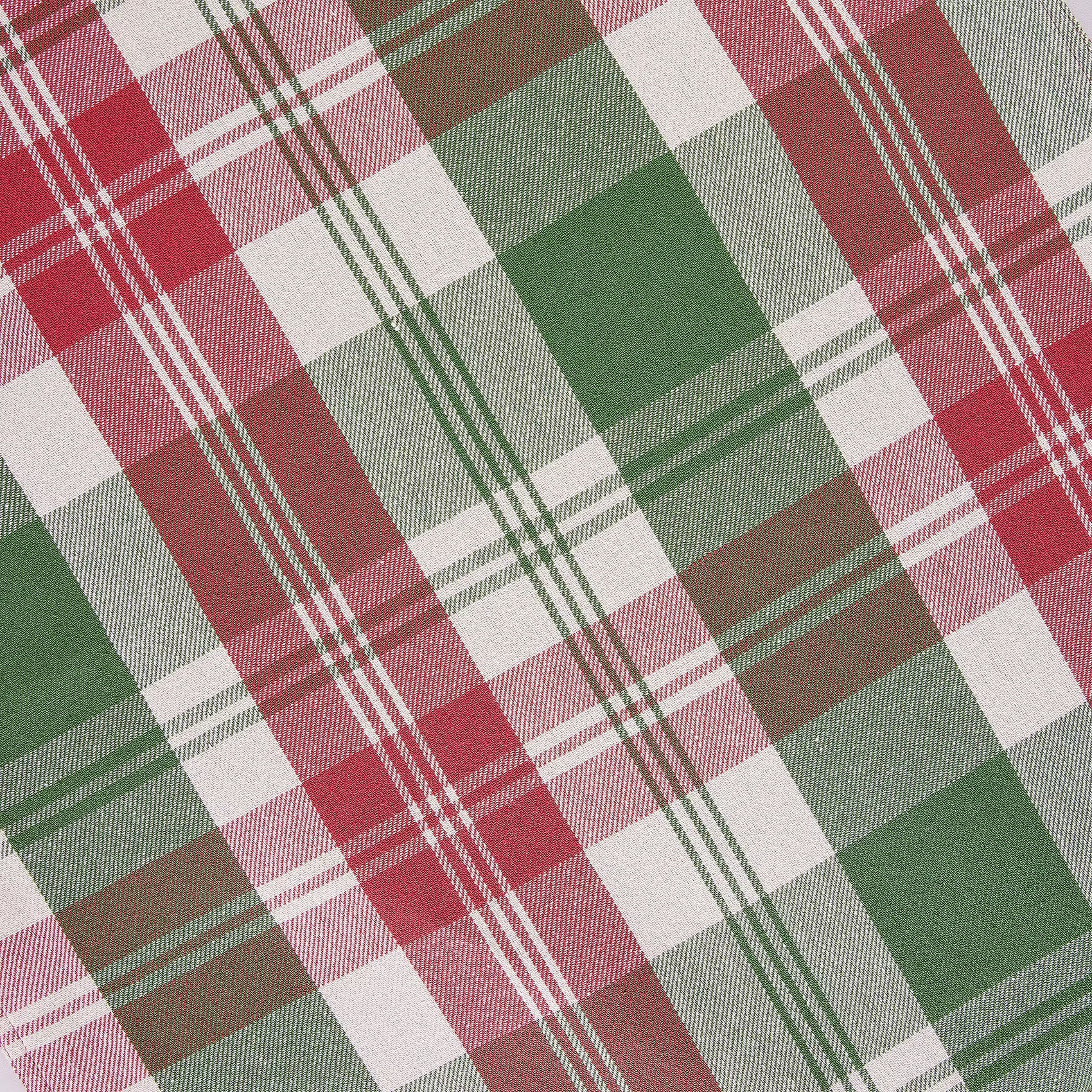 HIGHLANDS Tischdecke - Baumwolle - Rot/Grün - 160 x 300 cm