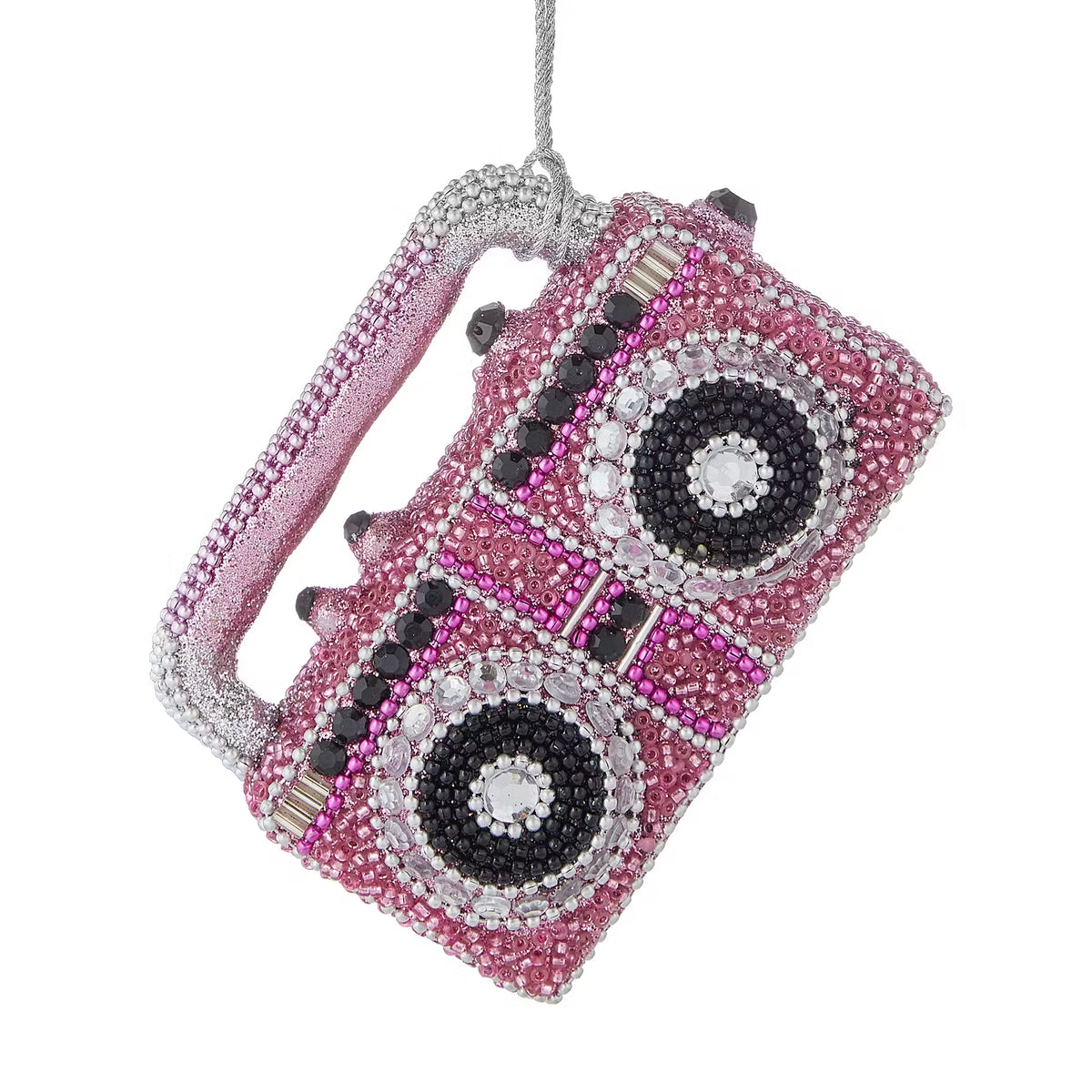 HANG ON Baumanhänger Perlen Radio - Kunststoff/Glasperlen/Eisen - Pink