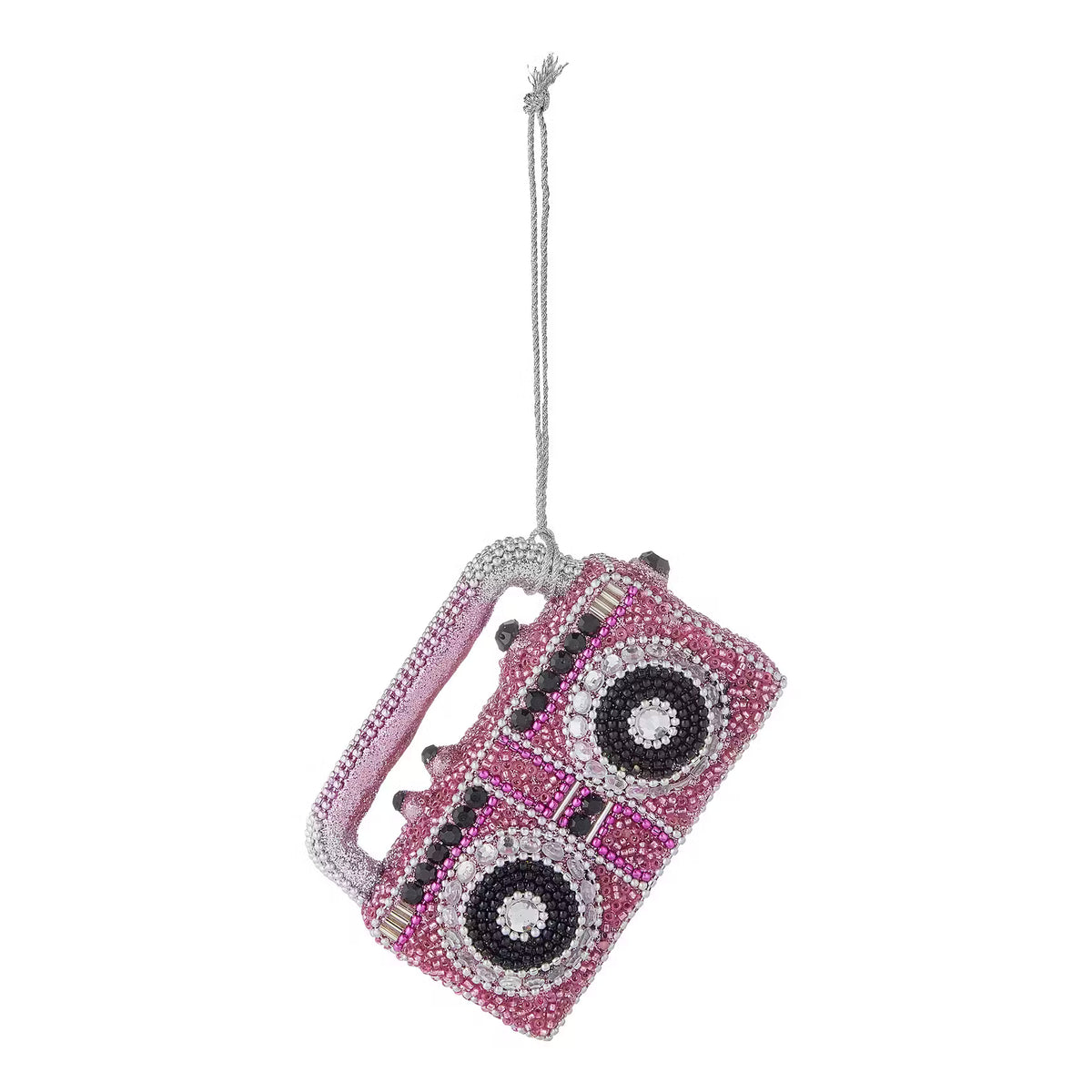 HANG ON Baumanhänger Perlen Radio - Kunststoff/Glasperlen/Eisen - Pink