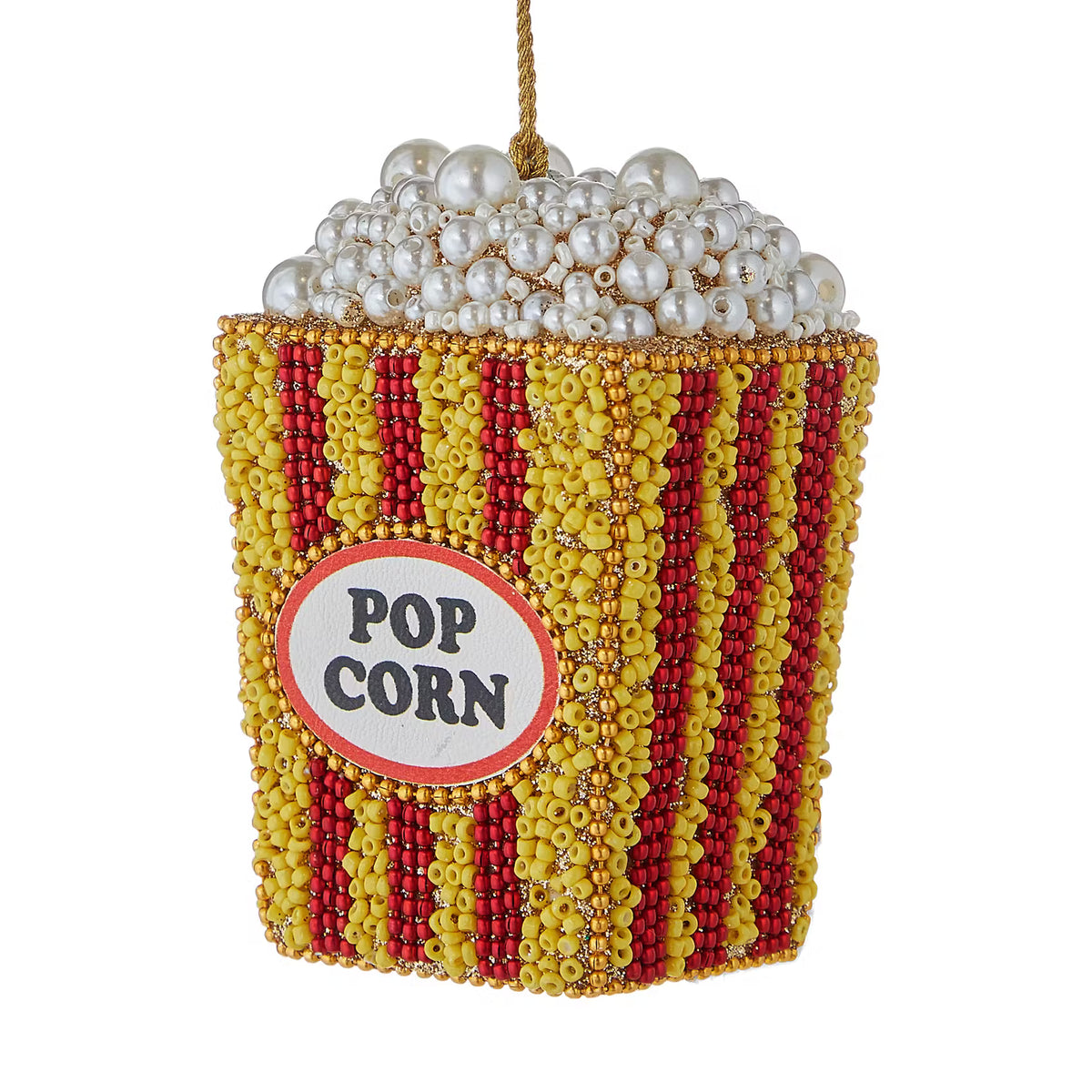 HANG ON Baumanhänger Perlen Popcorn - Kunststoff/Glasperlen/Eisen - Gelb