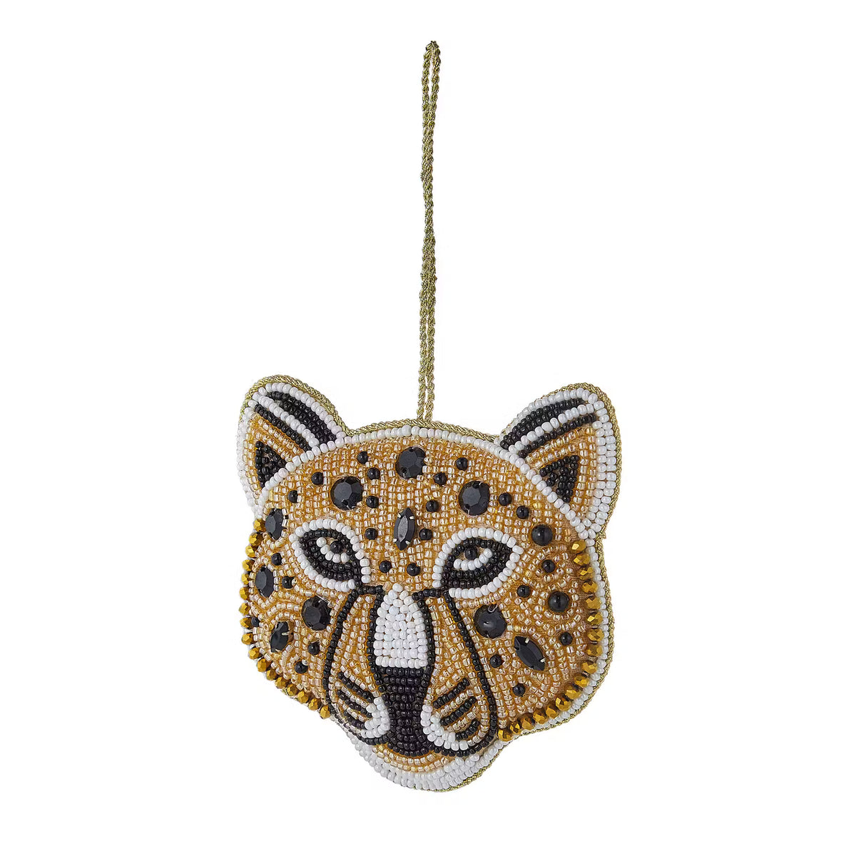 HANG ON Baumanhänger Pailetten Leo - Glasperlen/Acrylperlen,  Pailletten/Stoff/Schaumstoff - Braun