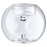HALLOWEEN Teelichthalter Gespenst - Borosilikatglas - Transparent
