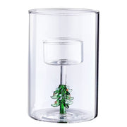 MERRY & BRIGHT Teelichthalter Tanne - Borosilikatglas - Transparent