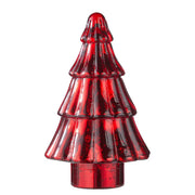 X-MAS Deko-Tanne - Farbglas - Rot - Höhe: 23 cm