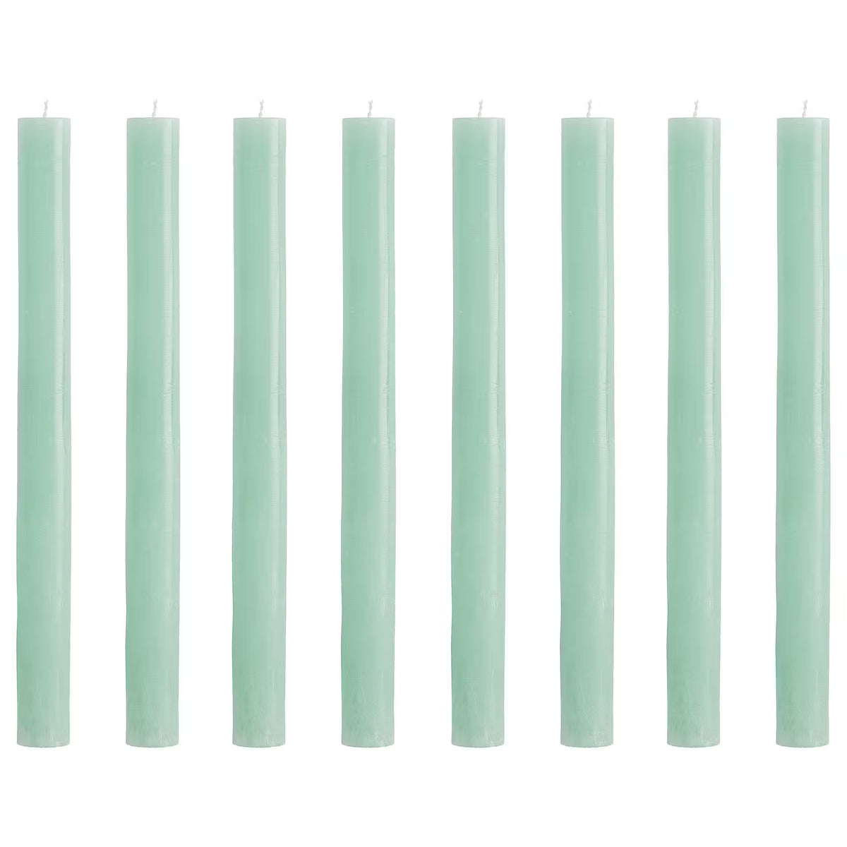 RUSTIC Stabkerzen 8er-Set - Paraffin - Mint