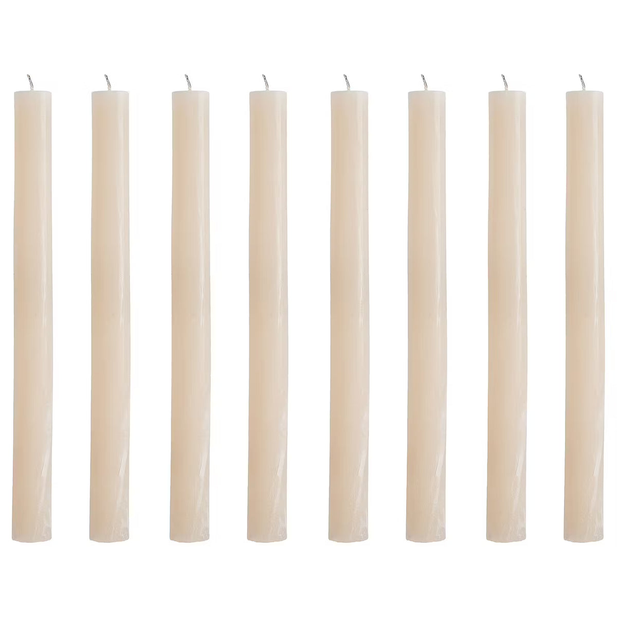 RUSTIC Stabkerzen 8er-Set - Paraffin - Sand