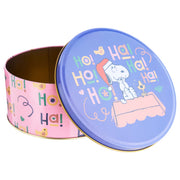 PEANUTS Keksdose HoHoHo - Stahlblech - Blau/Pink/Rot - 16 x 16 cm