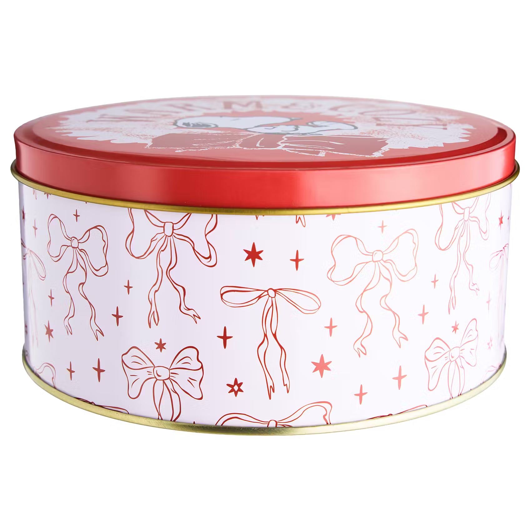 PEANUTS Keksdose Warm & Cozy - Stahlblech - Rot/Pink - 16 x 16 cm