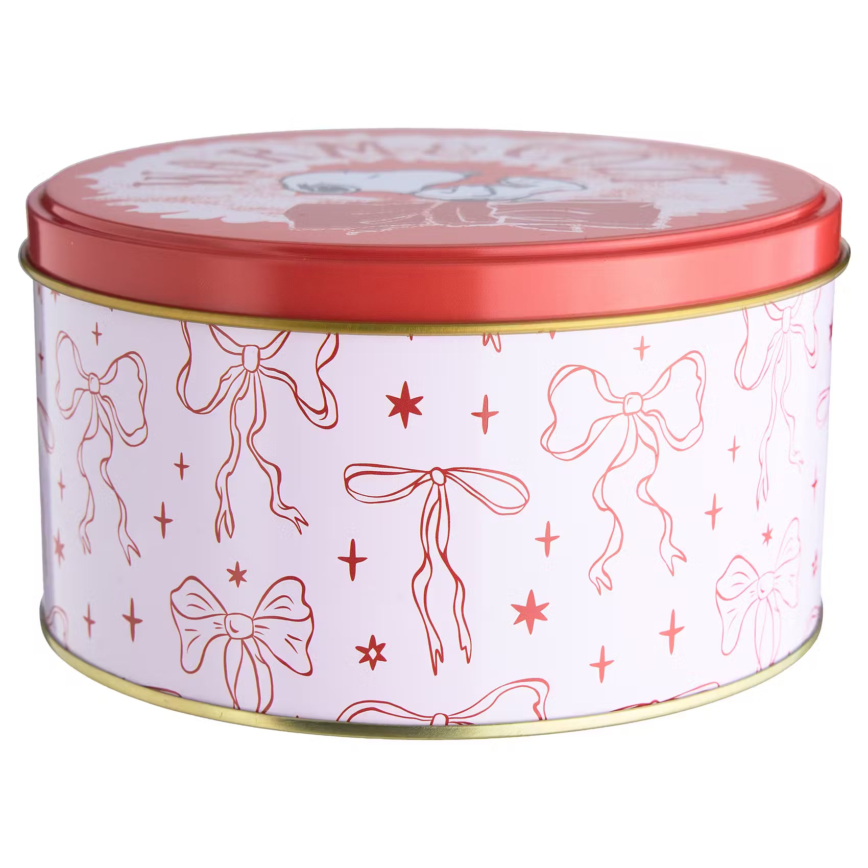 PEANUTS Keksdose Warm & Cozy - Stahlblech - Rot/Pink - 13 x 13 cm