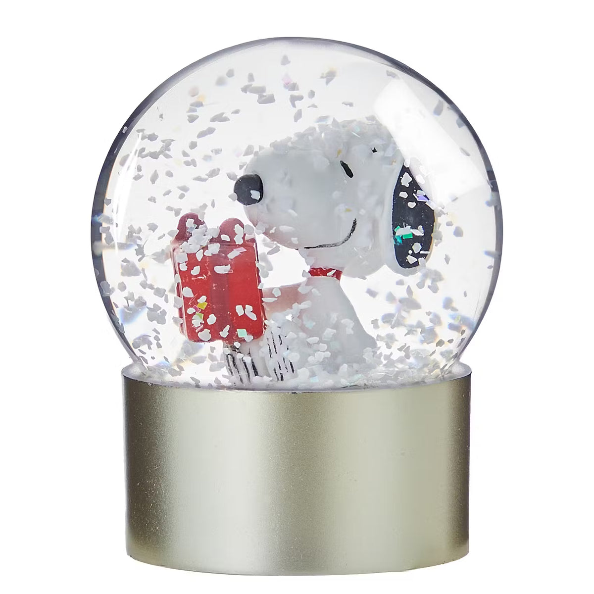 PEANUTS Mini-Schneekugel Snoopy - Klarglas/Polyresin/Wasser - Transparent