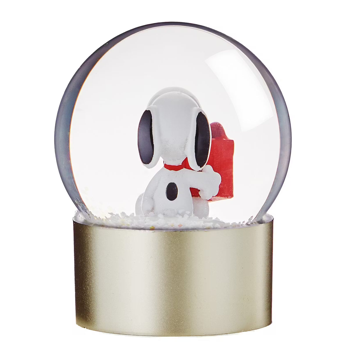 PEANUTS Mini-Schneekugel Snoopy - Klarglas/Polyresin/Wasser - Transparent