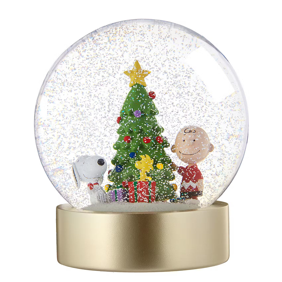 PEANUTS Schneekugel Snoopy & Charly - Klarglas/Polyresin/Wasser - Transparent