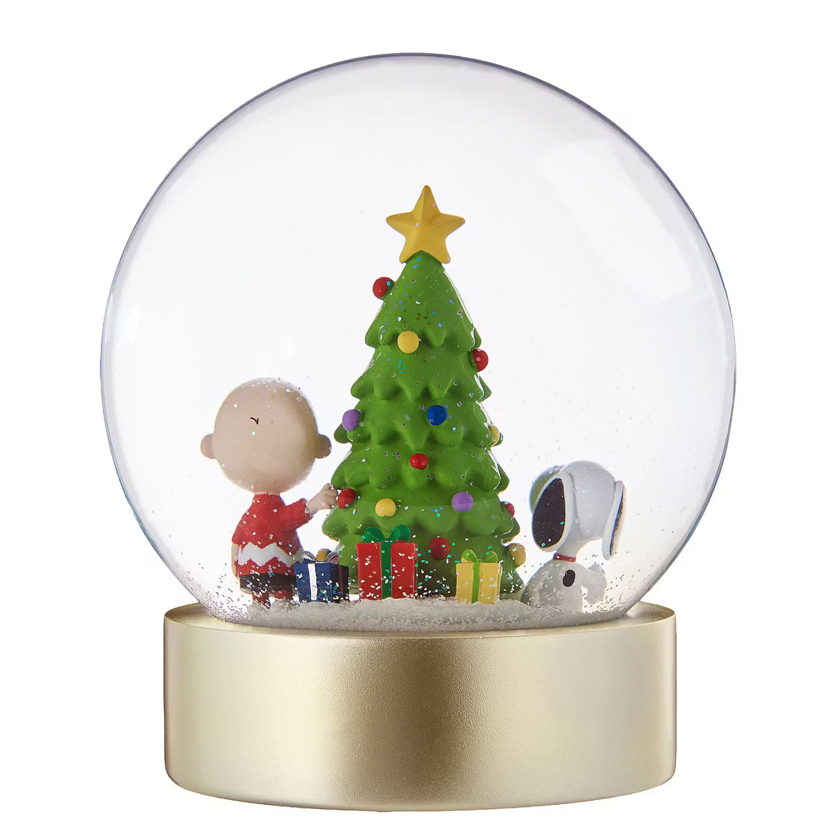 PEANUTS Schneekugel Snoopy & Charly - Klarglas/Polyresin/Wasser - Transparent
