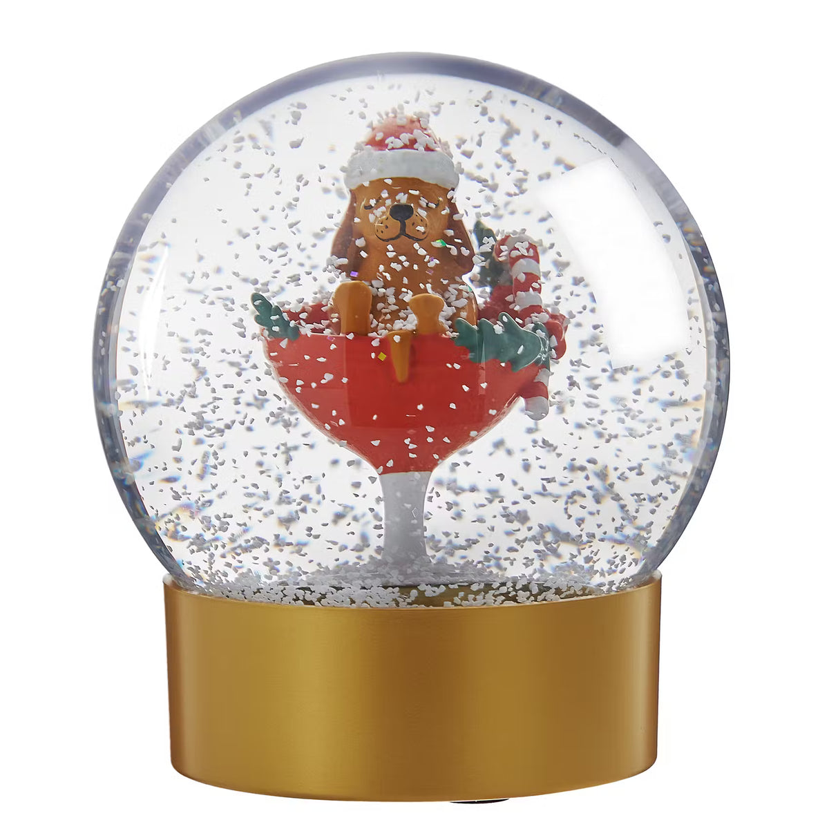 CELEBRATE X-MAS Schneekugel Hund - Klarglas/Polyresin/Wasser - Transparent