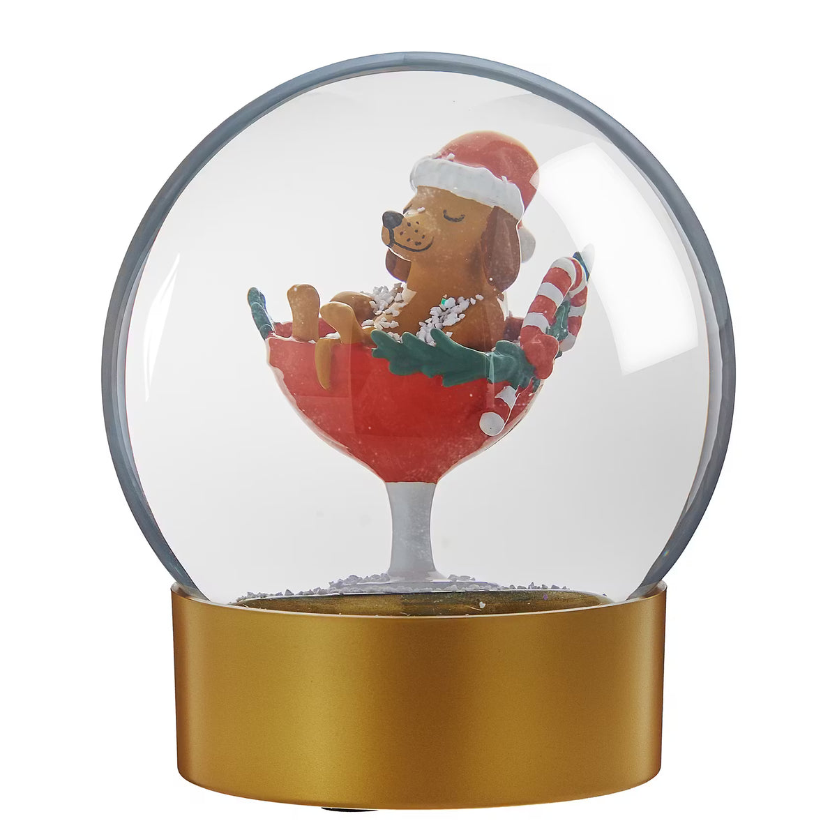 CELEBRATE X-MAS Schneekugel Hund - Klarglas/Polyresin/Wasser - Transparent