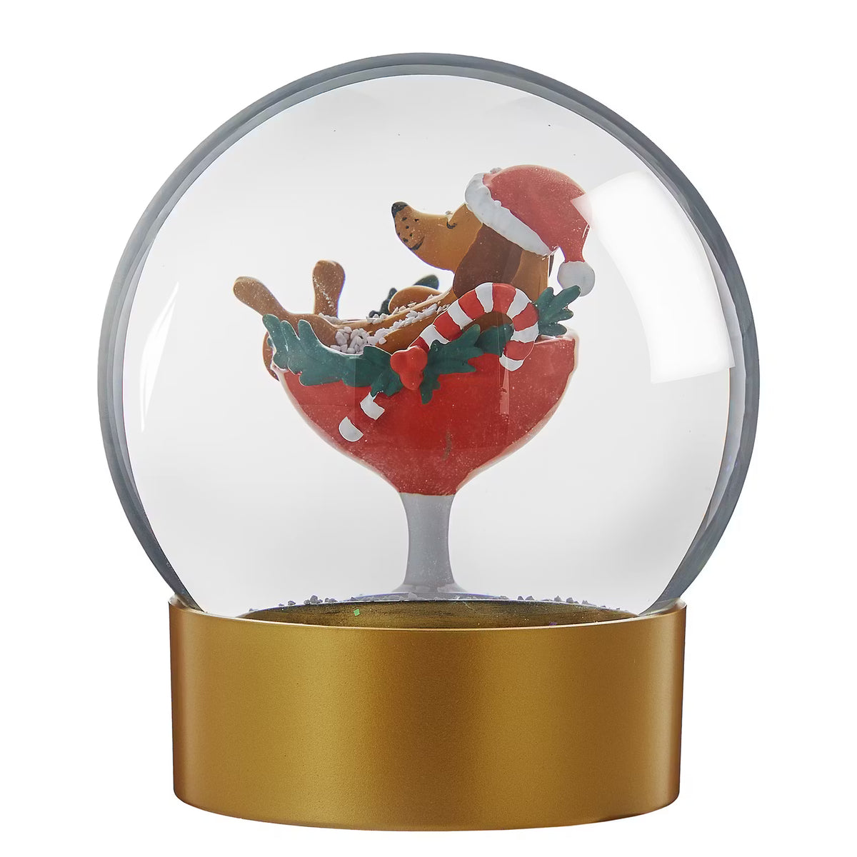 CELEBRATE X-MAS Schneekugel Hund - Klarglas/Polyresin/Wasser - Transparent