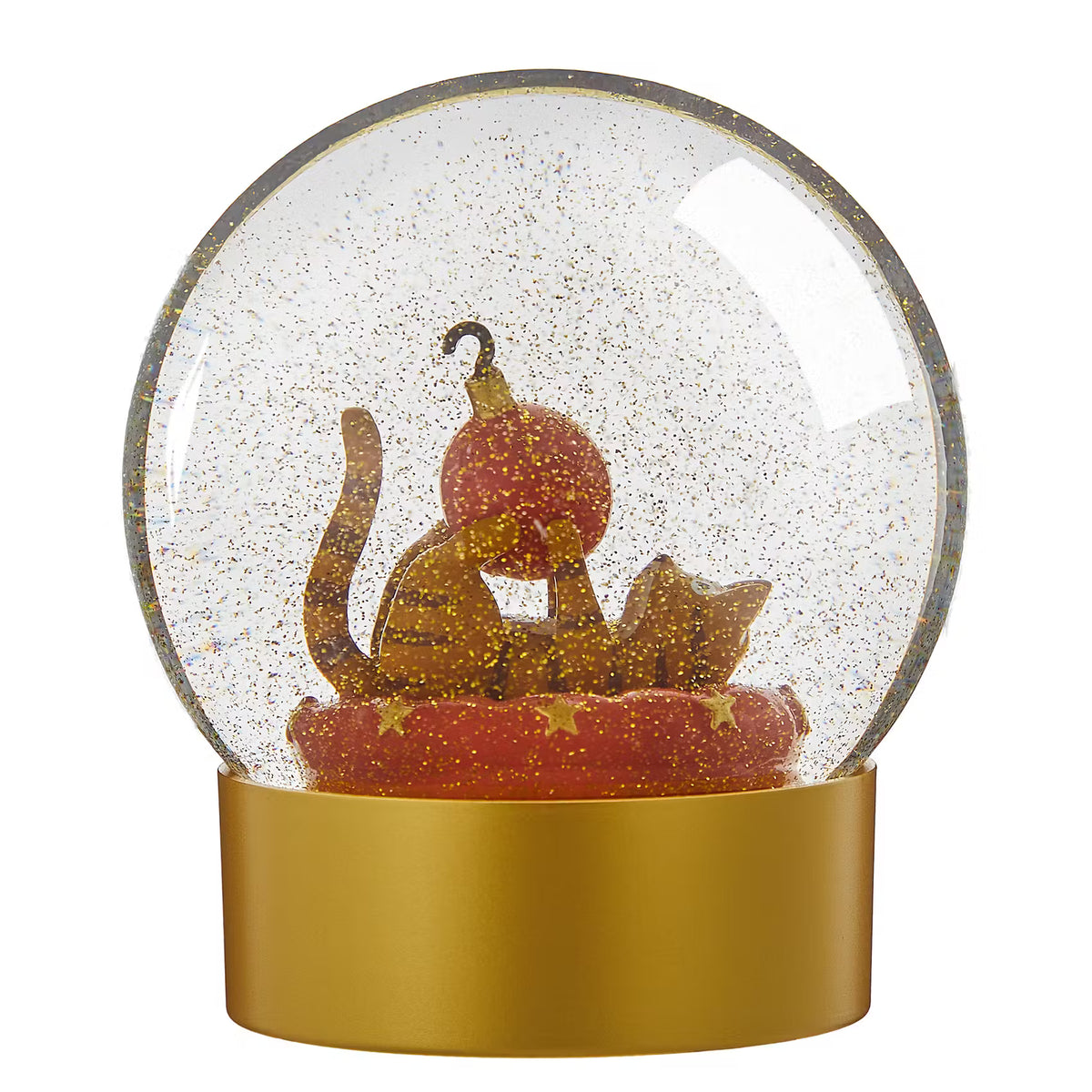CELEBRATE X-MAS Schneekugel Katze - Klarglas/Polyresin/Wasser - Transparent