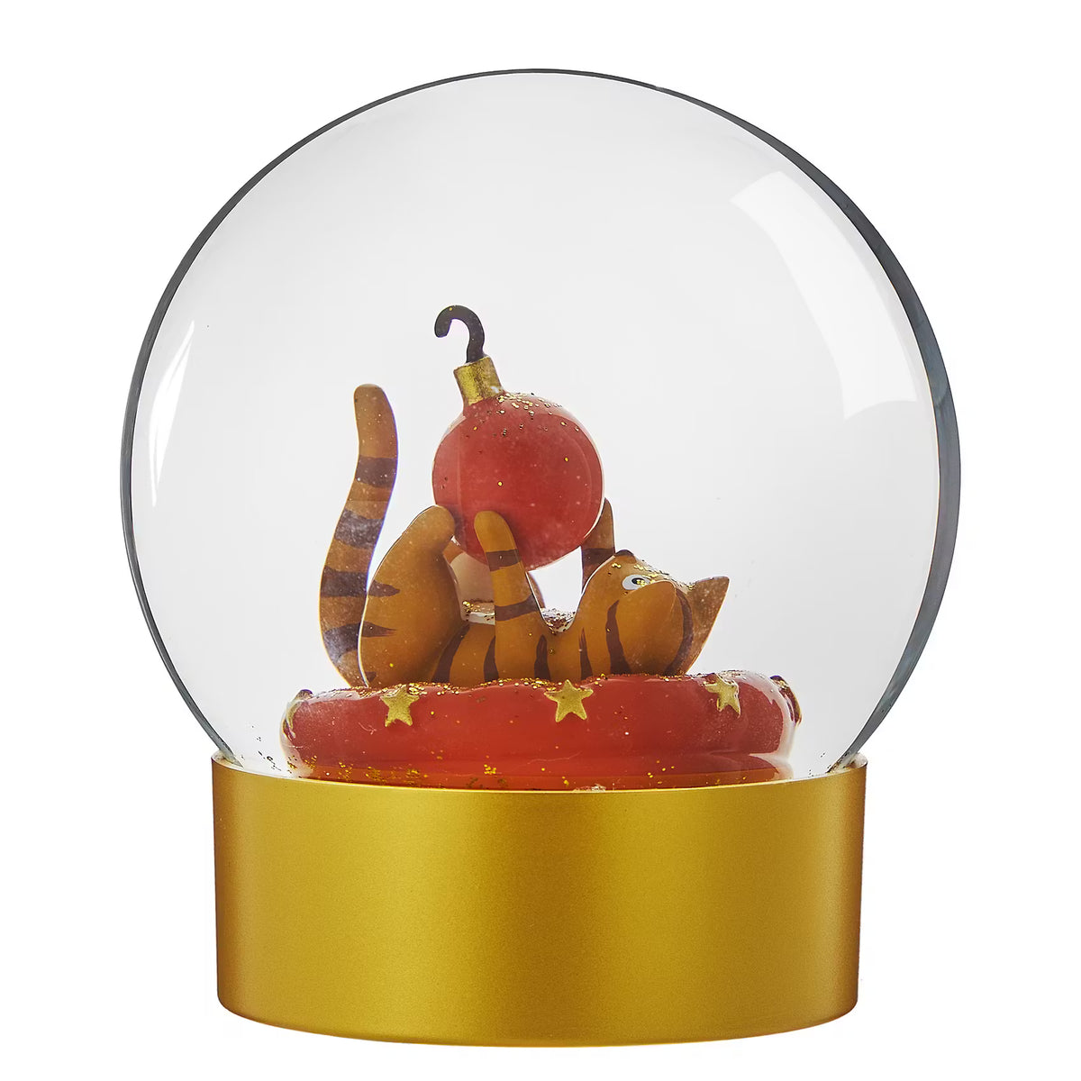 CELEBRATE X-MAS Schneekugel Katze - Klarglas/Polyresin/Wasser - Transparent