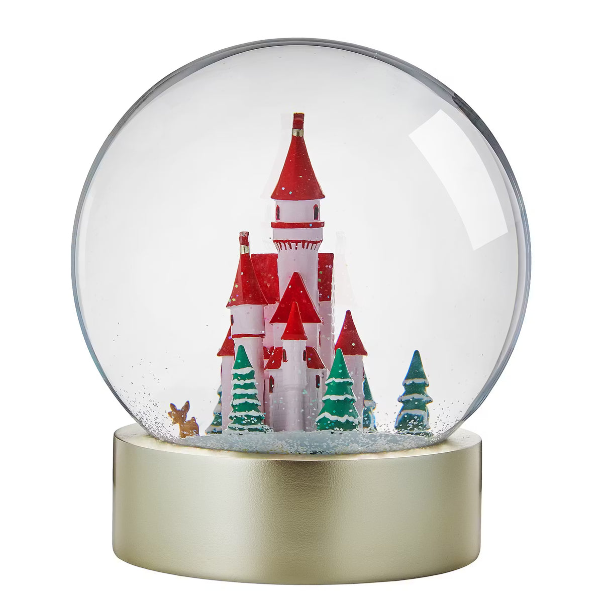 XL Schneekugel CASTLE Schloss - Klarglas/Polyresin/Wasser - Transparent