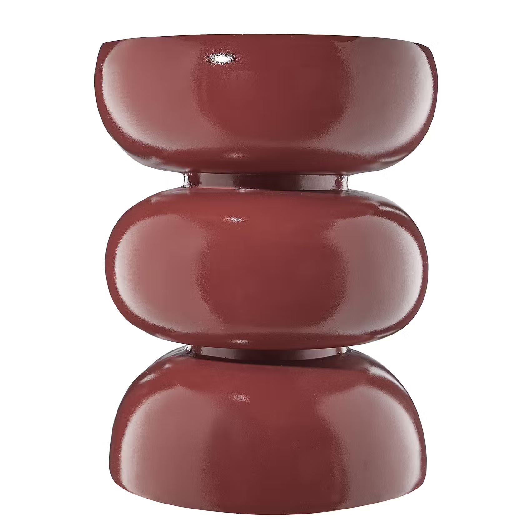 PIECES Hocker - MGO - Rotbraun