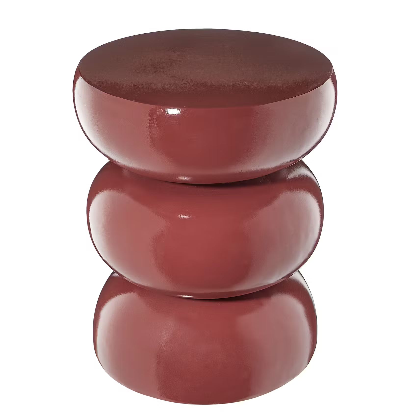 PIECES Hocker - MGO - Rotbraun