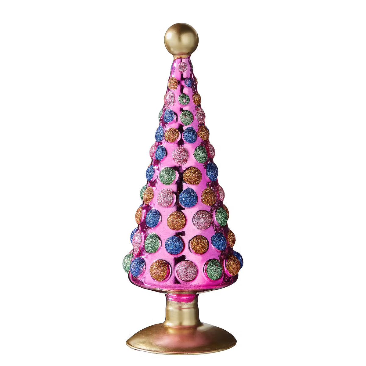 X-MAS Deko-Tanne - Borosilikatglas - Pink - Höhe: 24 cm