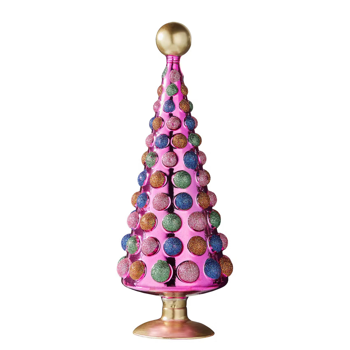 X-MAS Deko-Tanne - Borosilikatglas - Pink - Höhe: 31 cm