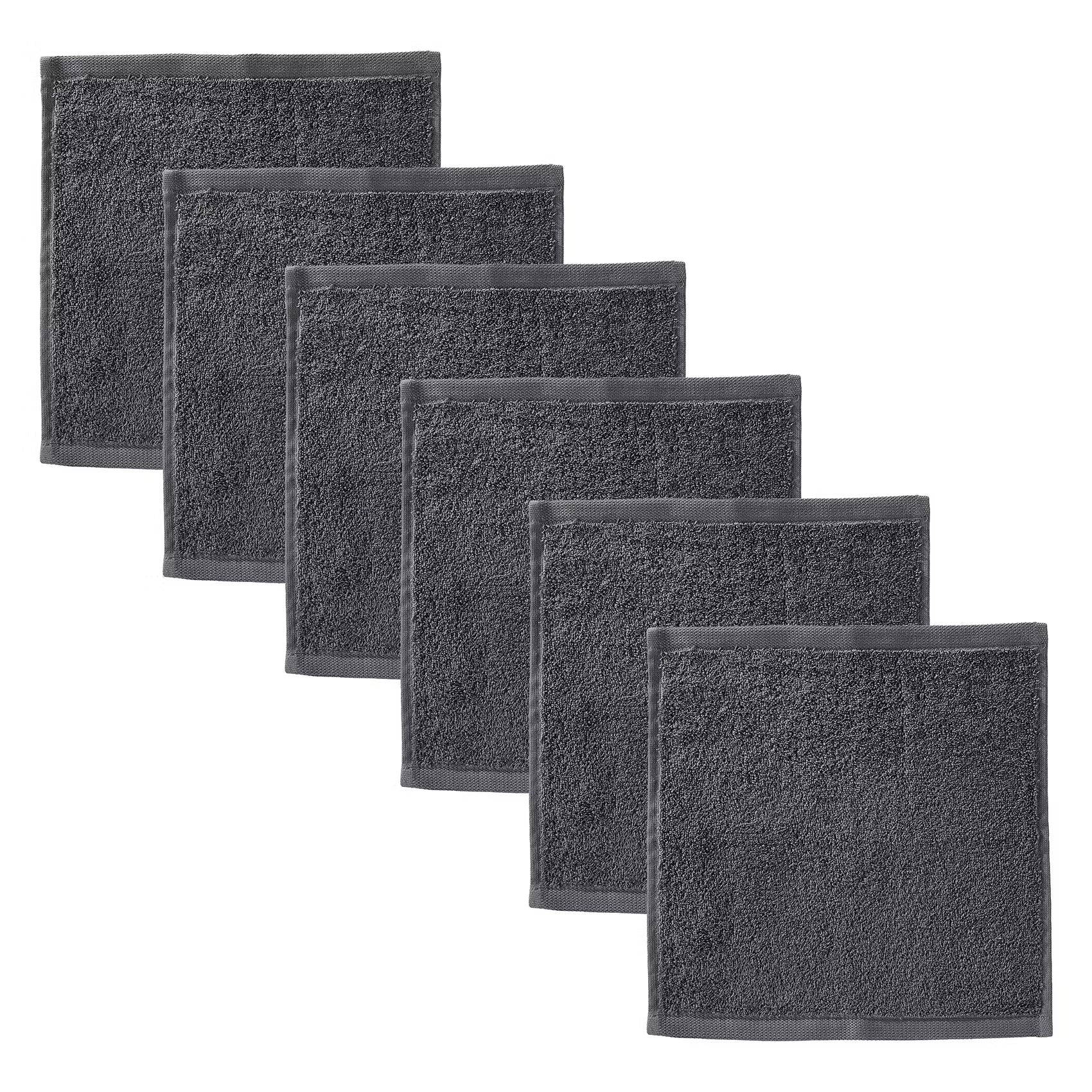 FABULOUS Gästehandtuch 6er-Set - Baumwolle - Anthrazit
