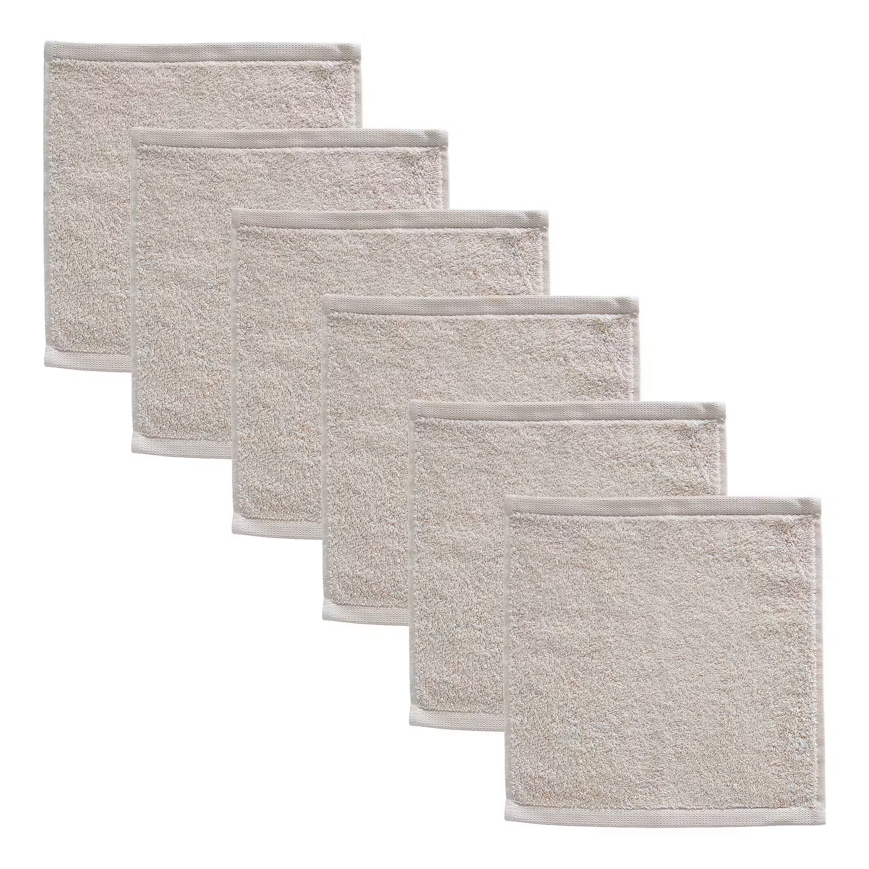 FABULOUS Gästehandtuch 6er-Set - Baumwolle - Beige