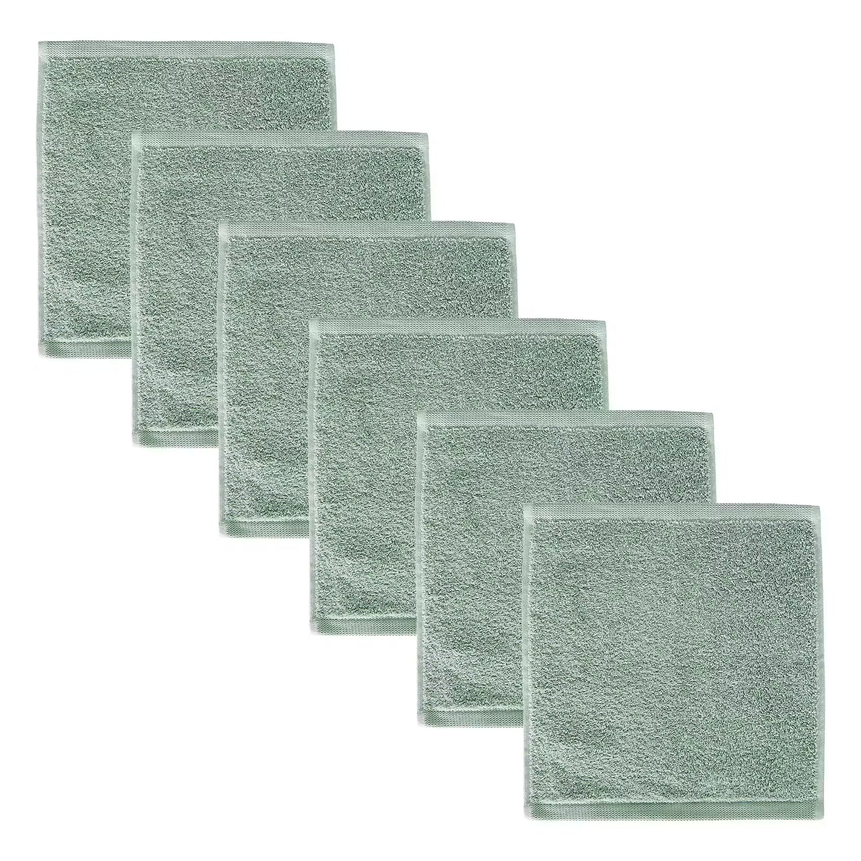 FABULOUS Gästehandtuch 6er-Set - Baumwolle - Salbei