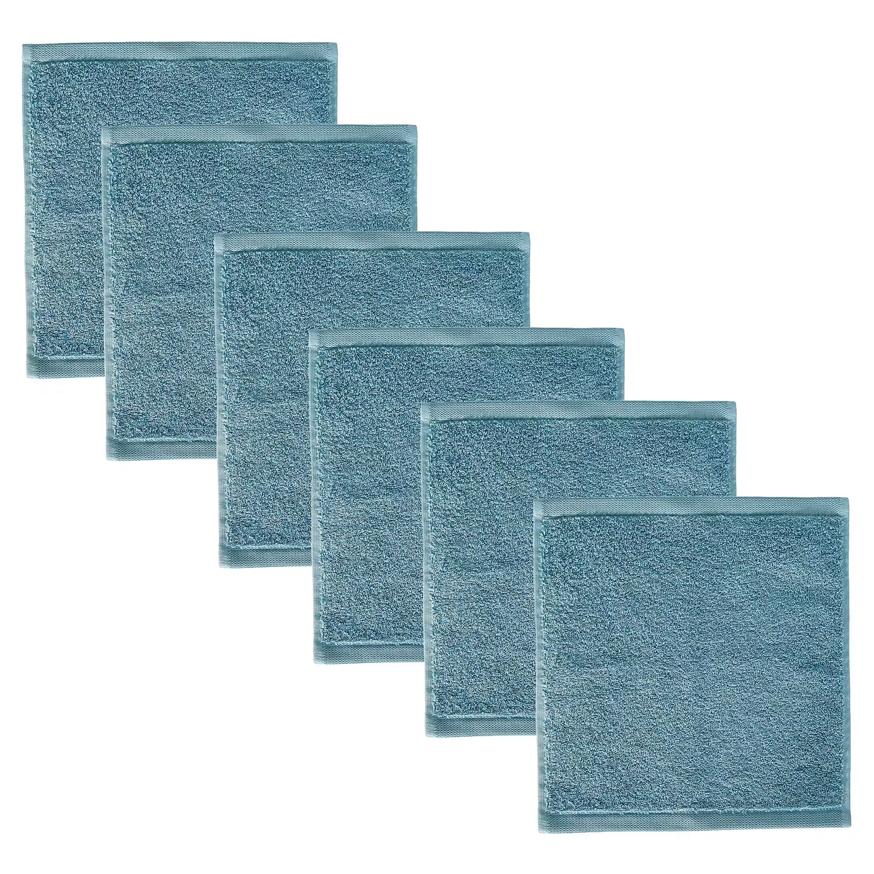 FABULOUS Gästehandtuch 6er-Set - Baumwolle - Hellblau
