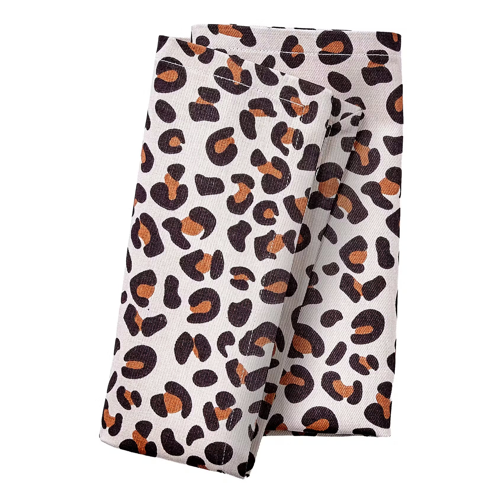 VEGAS STRIP Serviette 4er-Set - Baumwolle - Beige/Schwarz