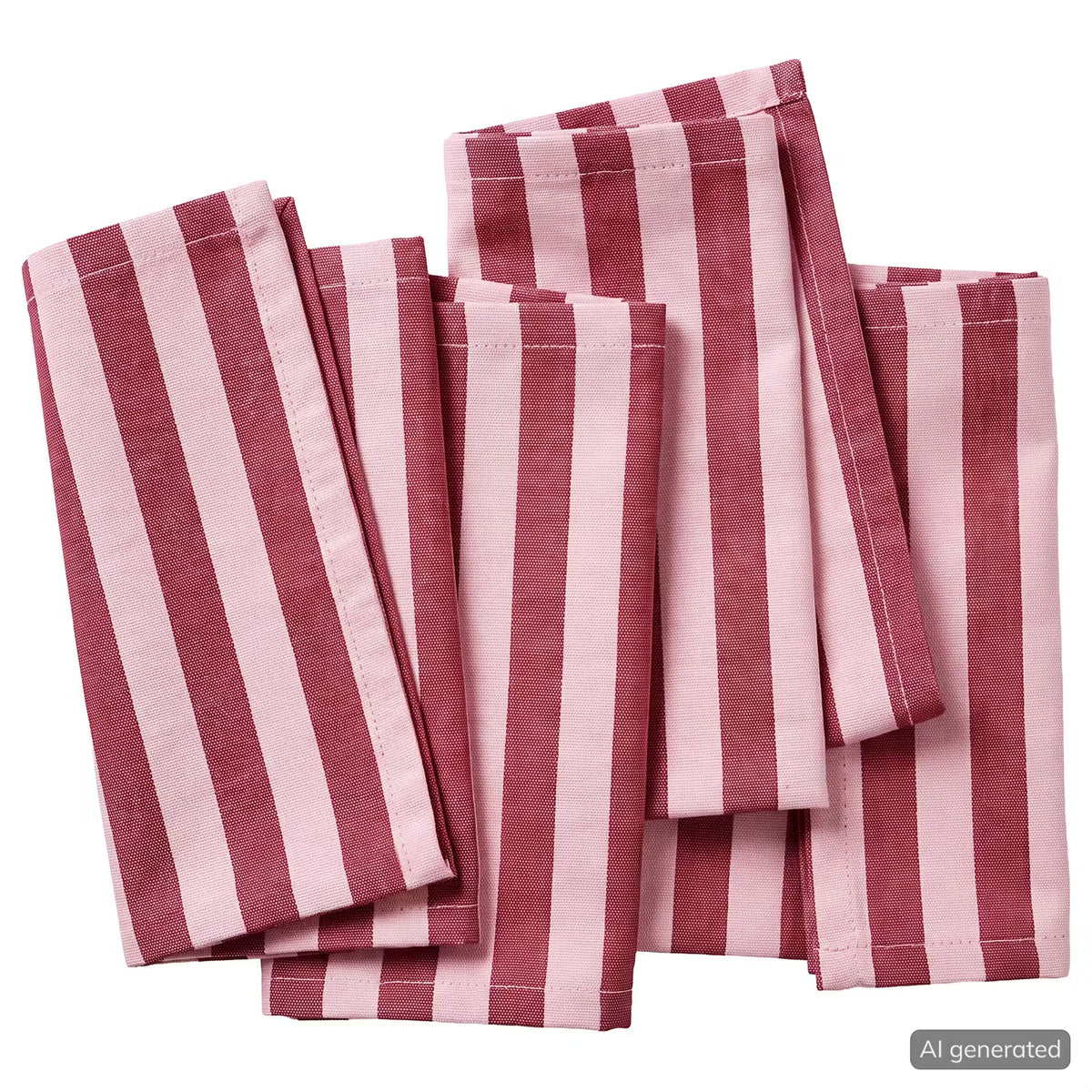 VEGAS STRIP Serviette 4er-Set - Baumwolle - Rosa/Rot