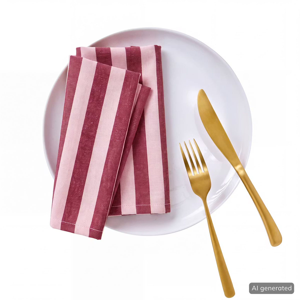 VEGAS STRIP Serviette 4er-Set - Baumwolle - Rosa/Rot