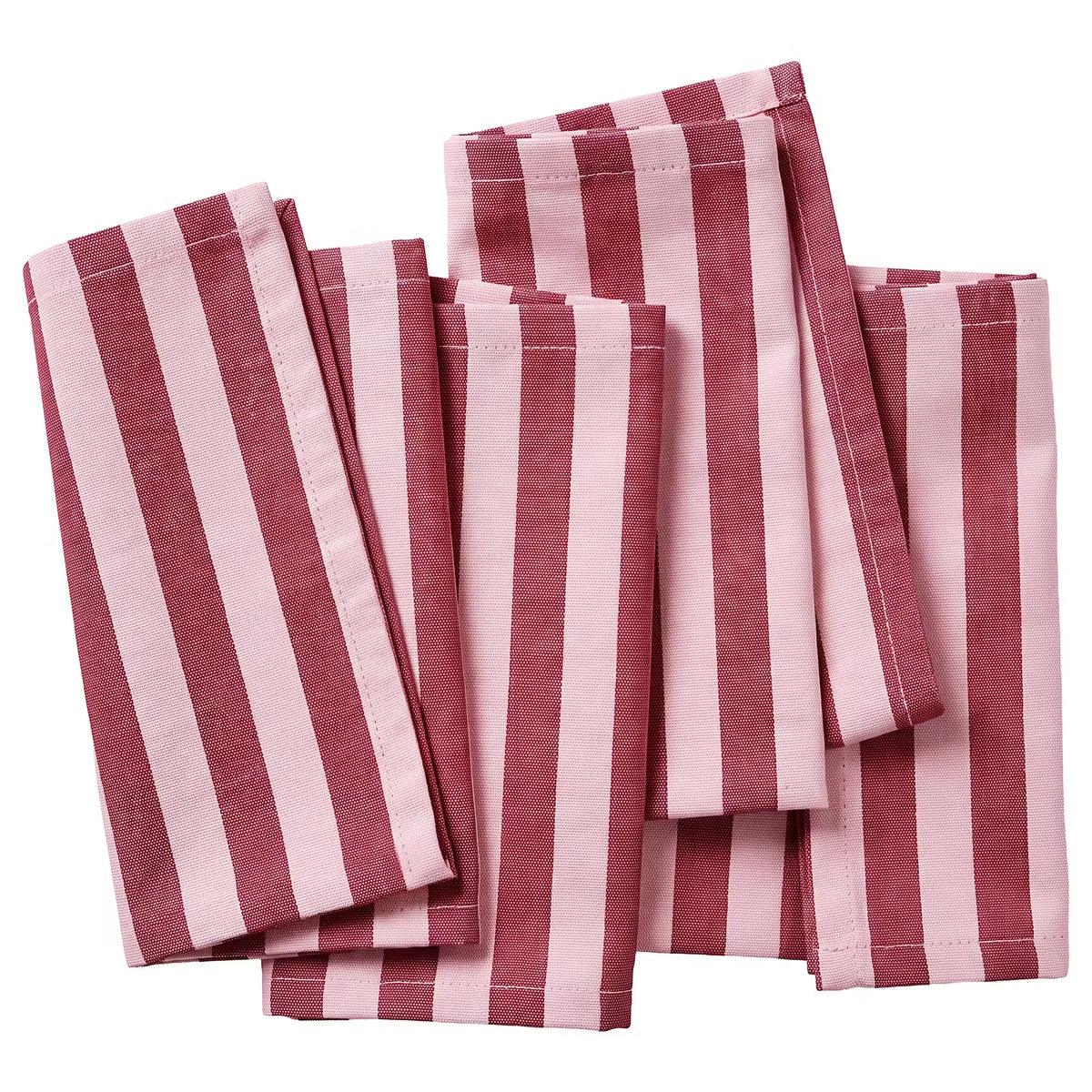 VEGAS STRIP Serviette 4er-Set - Baumwolle - Rosa/Rot