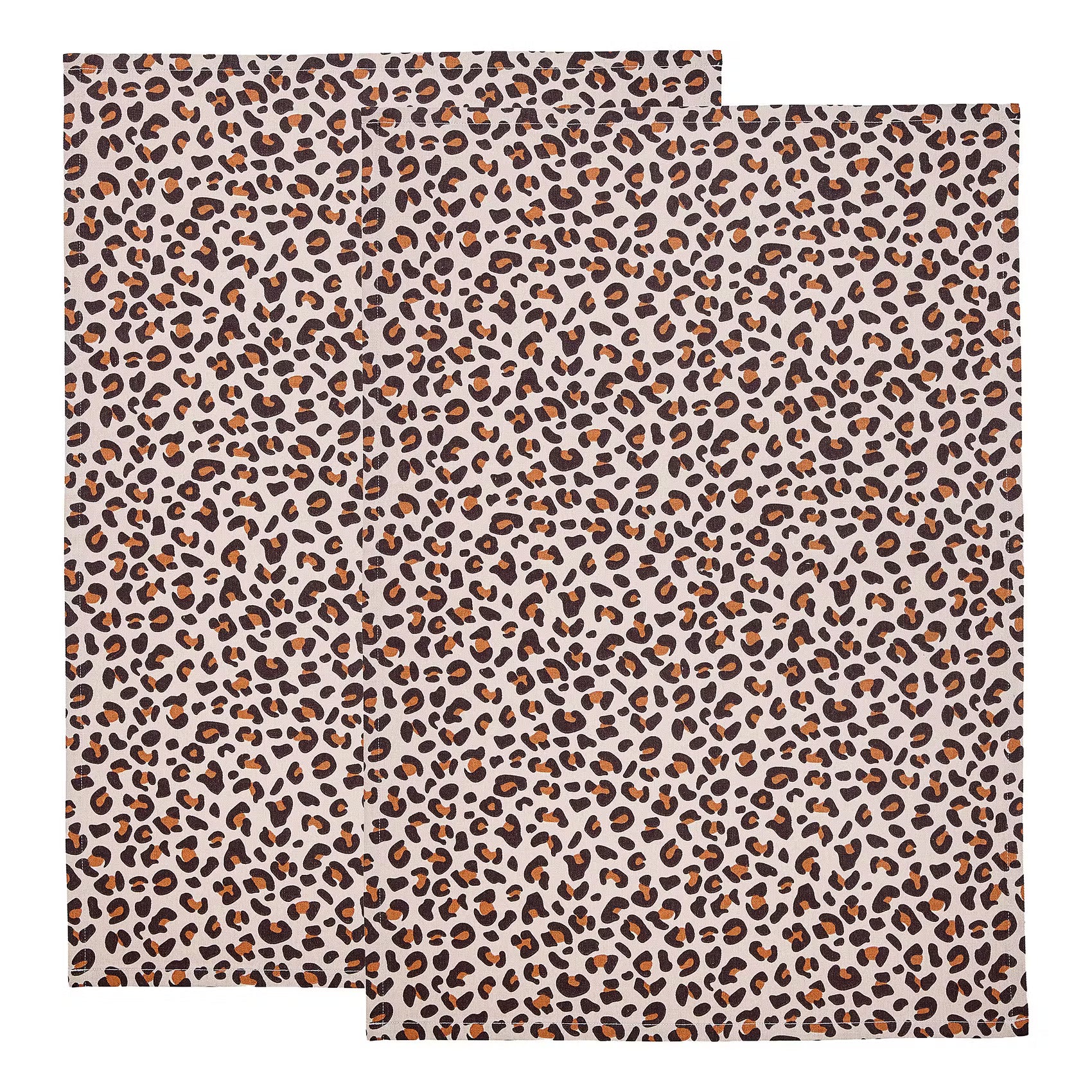 VEGAS STRIP Küchentuch Leo 2er-Set - Baumwolle - Schwarz/Beige