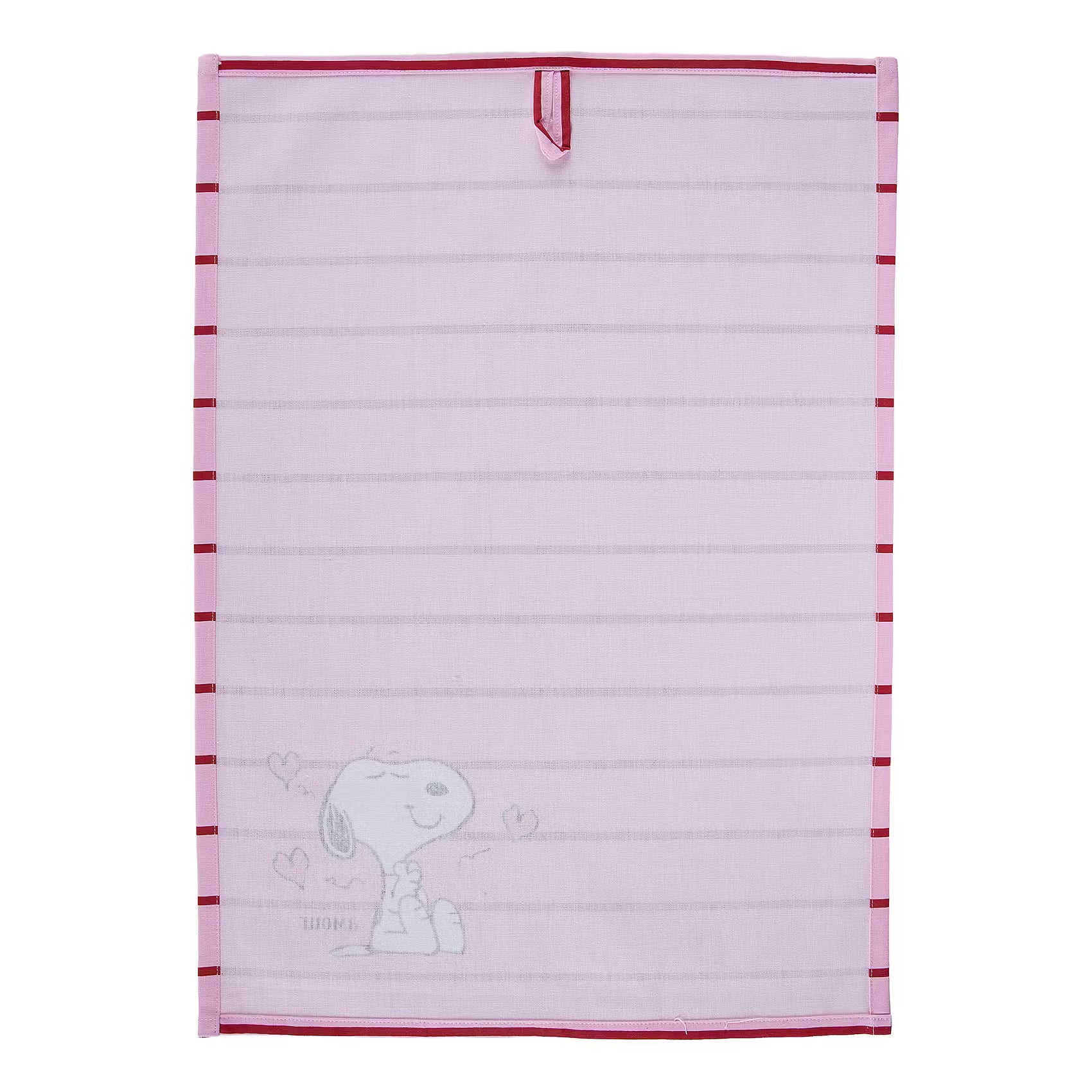 PEANUTS Geschirrtuch 4er-Set Streifen - Baumwolle - Pink/Rot