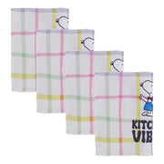 PEANUTS Geschirrtuch 4er-Set Kitchen Vibes - Baumwolle - Bunt