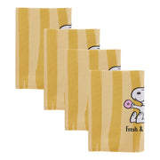 PEANUTS Geschirrtuch 4er-Set Fresh & Clean - Baumwolle - Gelb