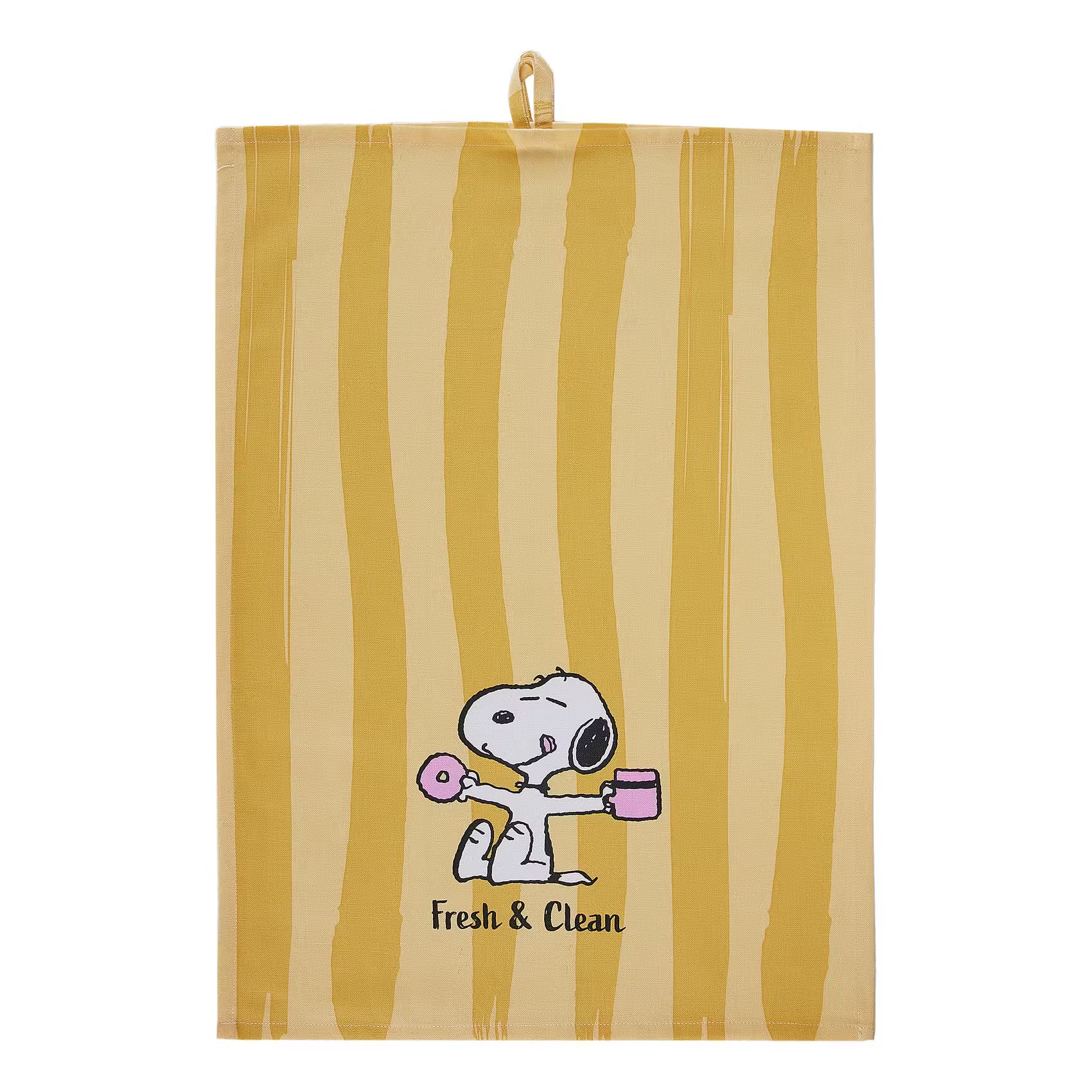 PEANUTS Geschirrtuch 4er-Set Fresh & Clean - Baumwolle - Gelb