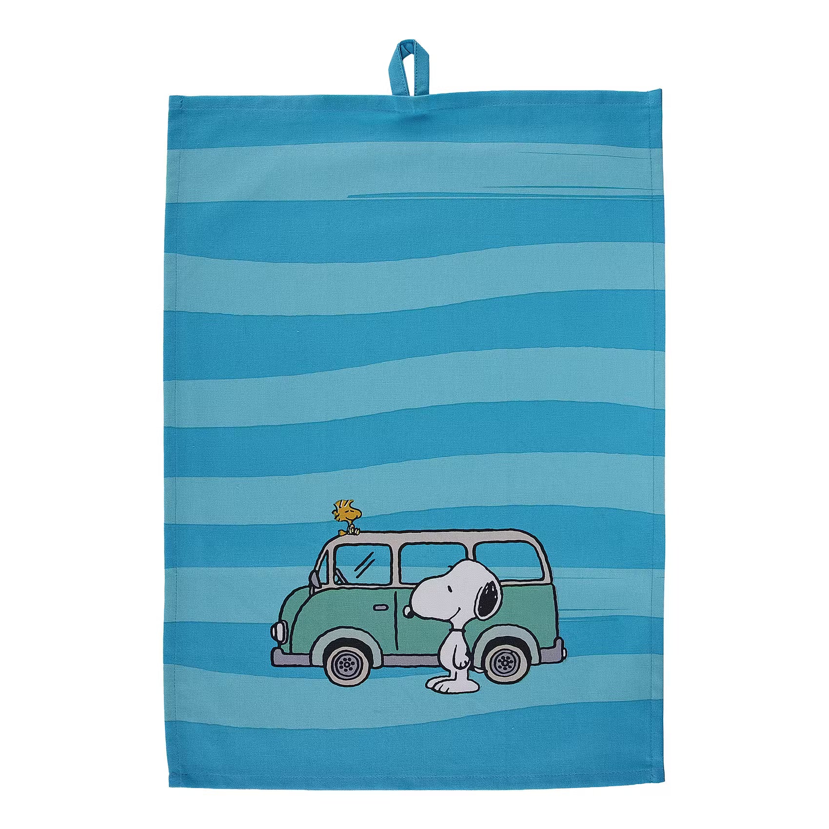 PEANUTS Geschirrtuch 4er-Set Camper - Baumwolle - Blau/Türkis