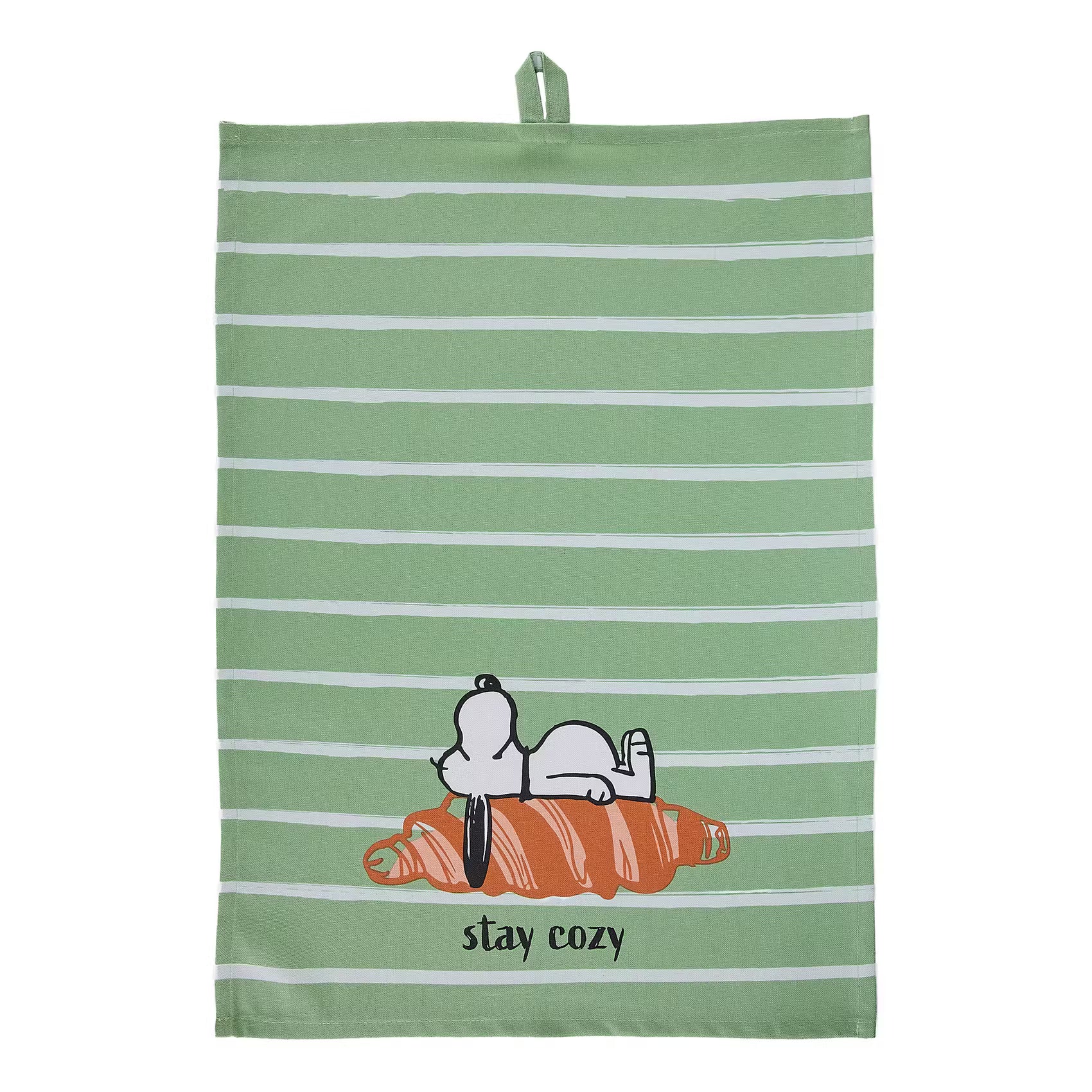 PEANUTS Geschirrtuch 4er-Set Stay Cozy - Baumwolle - Grün
