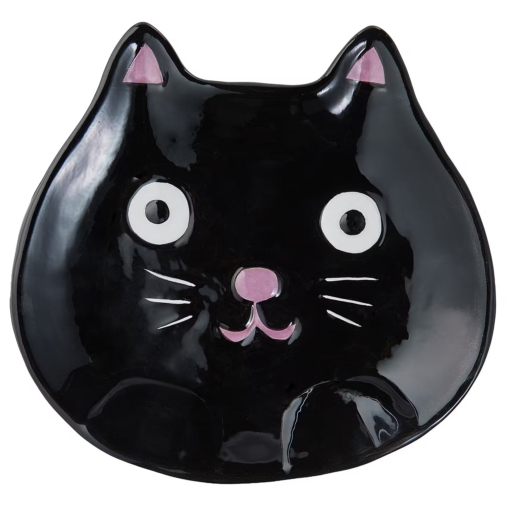 HALLOWEEN Deko-Teller Katze 2er-Set - Dolomit - Schwarz
