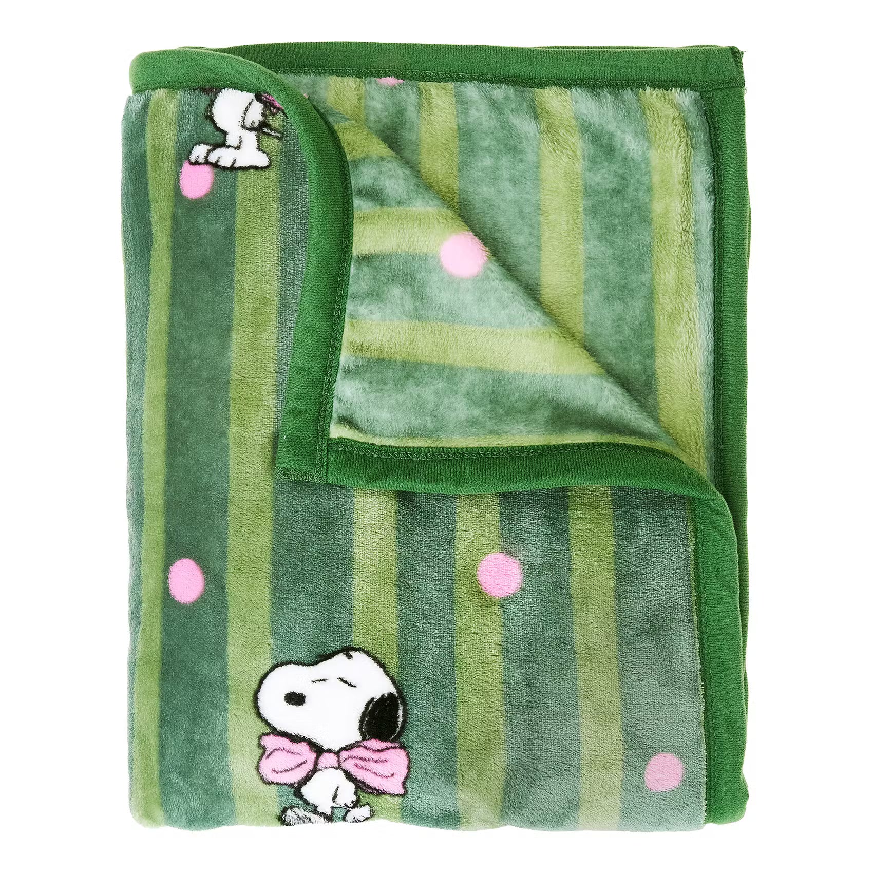 PEANUTS Fleecedecke Schleife - Polyester - Grün