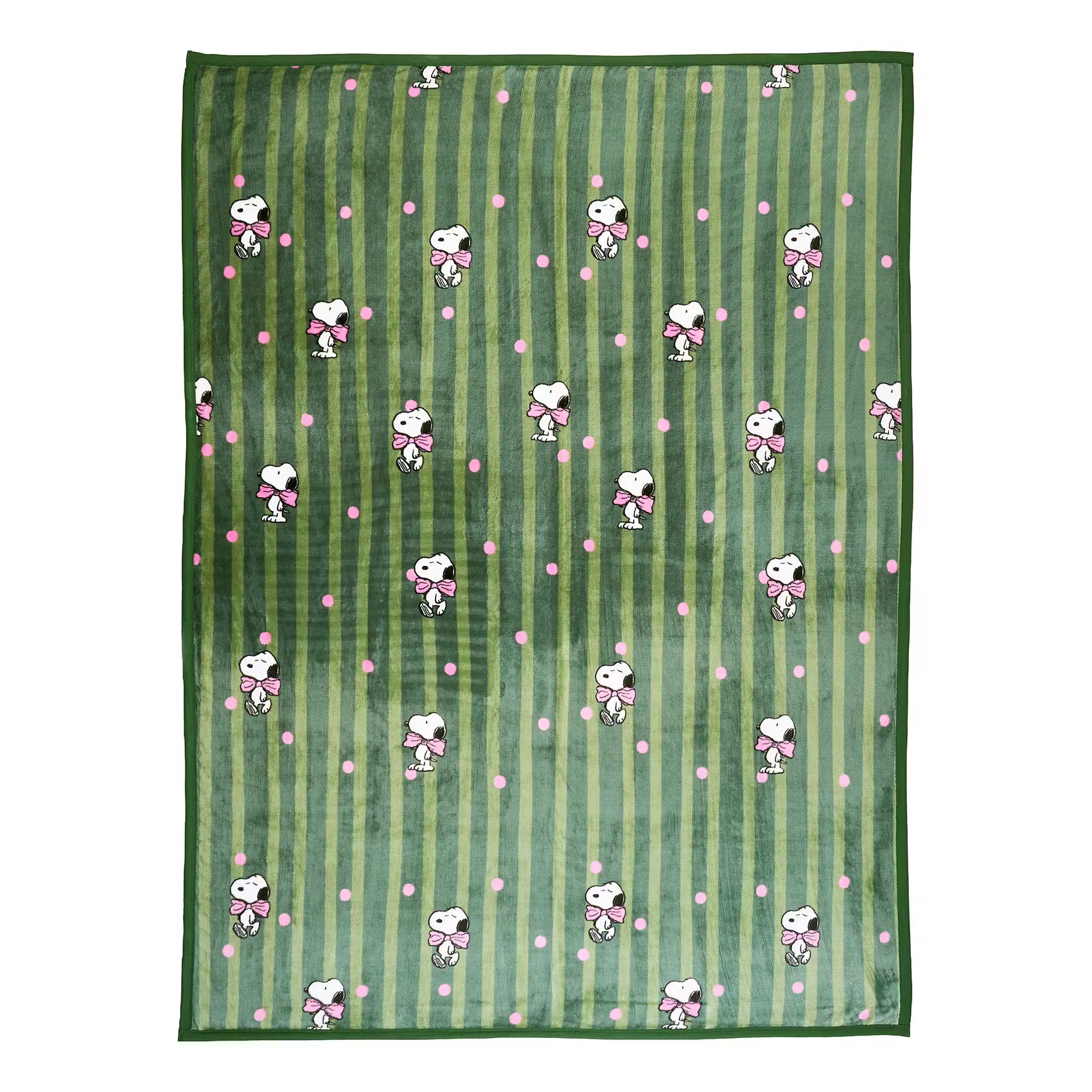 PEANUTS Fleecedecke Schleife - Polyester - Grün