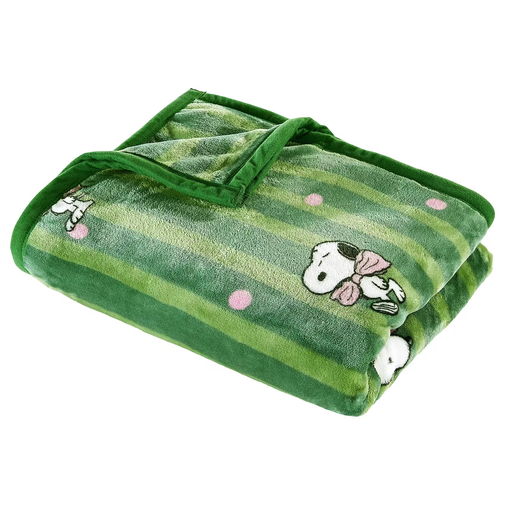 PEANUTS Fleecedecke Schleife - Polyester - Grün