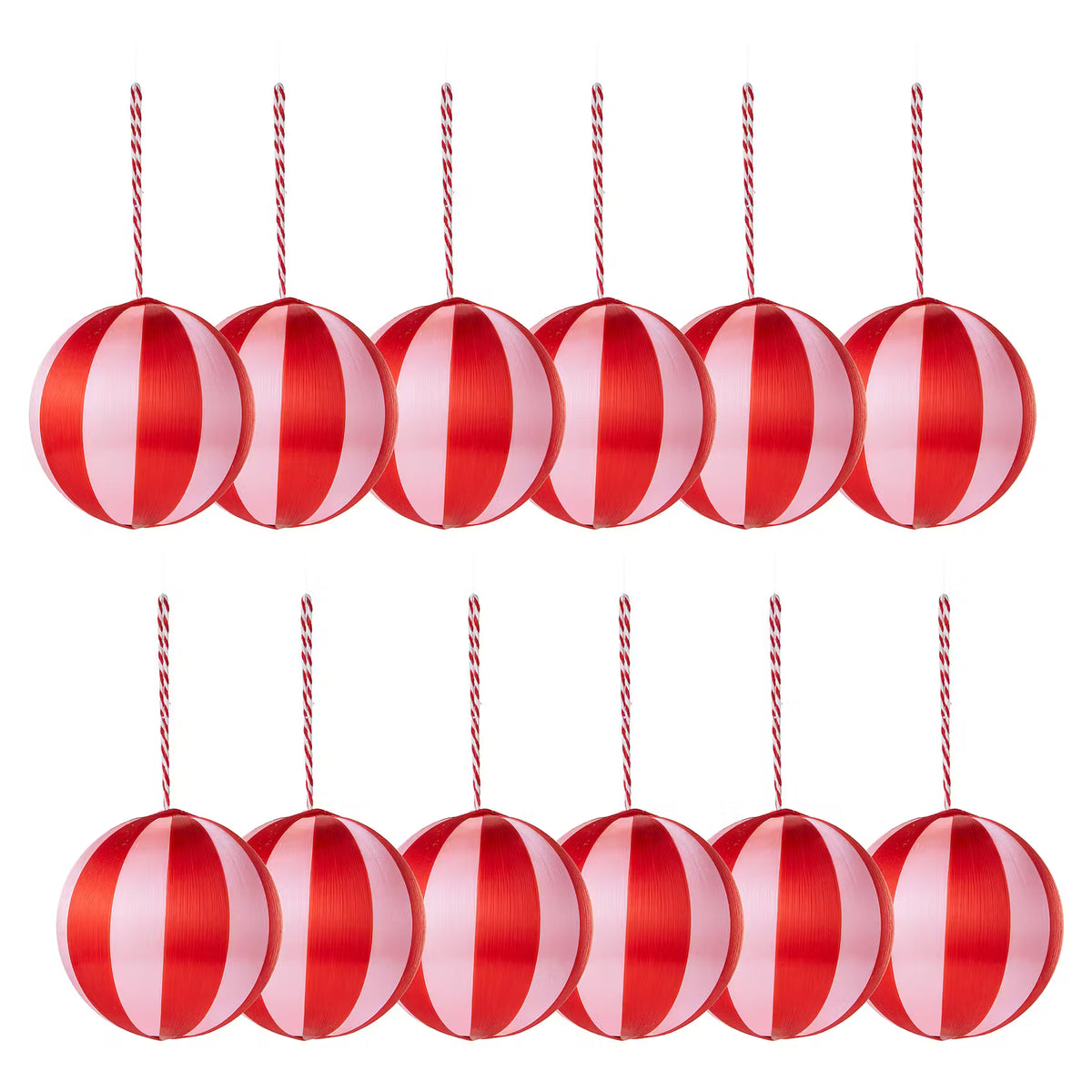 HANG ON Fadenkugel 12er-Set - Polyester PVC - Rosa / Bordeaux